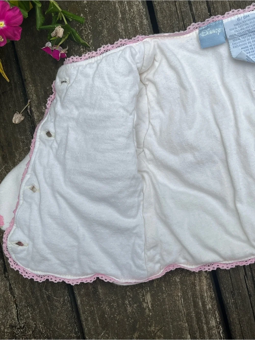 Disney Baby White & Pink Winnie the Pooh Embroidered Jacket/Coat